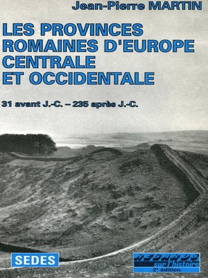 cover image of Les Provinces romaines d'Europe centrale et occidentale